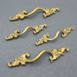 Poignée de porte d&rsquo;armoire américaine, tiroirs de garde-robe en laiton, moderne, Simple, français, nordique, en cuivre pur, boutons de tiroir en or