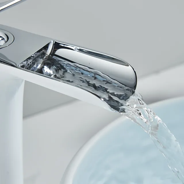 Senlesen robinet de lavabo de salle de bains chromé blanc – vue 6