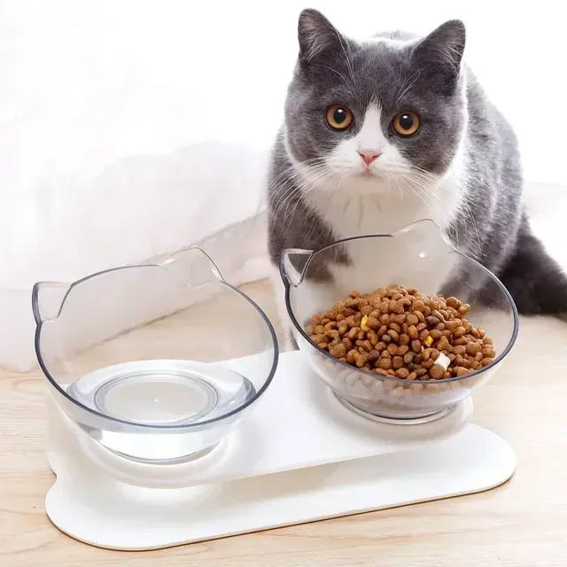 Double bol antidérapant pour chat – vue 2