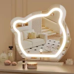 Miroir de salon en verre lumière LED mur grand cercle miroir maquillage stockage Espejos Para Manualidades accessoires de décoration de la maison