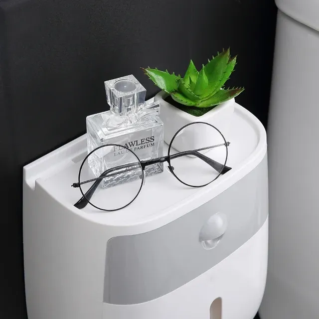 Distributeur mural papier toilette fermé plastique blanc… – vue 4