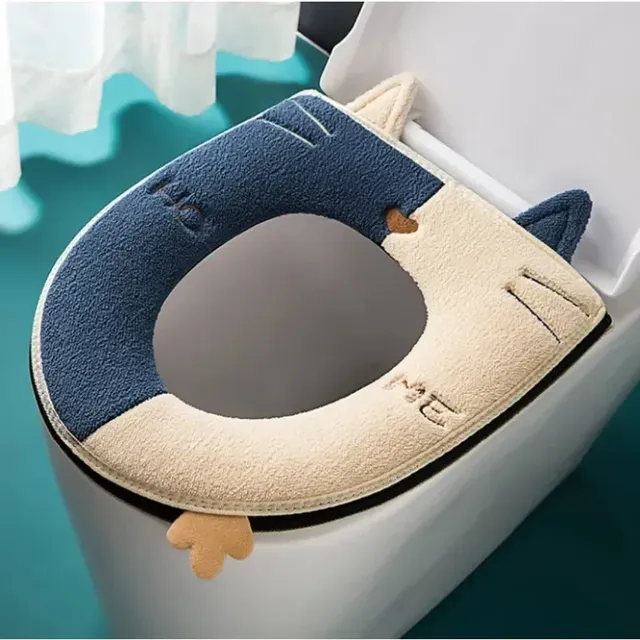 Housse siège toilette chaude rembourrée peluche douce… – vue 3