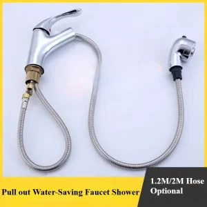 Pommeau de douche avec robinet d’économie d’eau extractible et Kit de tuyau de 1.2m/2m pour remorques de camping-car, ensemble de douche à main, accessoires de caravane pour camping-car Pommeau de douche avec robinet d’économie d’eau extractible et Kit de tuyau de 1.2m/2m pour remorques de camping-car, ensemble de douche à main, accessoires de caravane pour camping-car