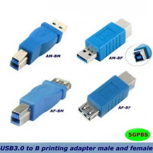 Adaptateur USB3.0 type A mâle vers femelle vers B adaptateur mâle vers femelle USB3.0 pour imprimer un scanner adaptateur haute vitesse pour transférer des données Adaptateur USB3.0 type A mâle vers femelle vers B adaptateur mâle vers femelle USB3.0 pour imprimer un scanner adaptateur haute vitesse pour transférer des données