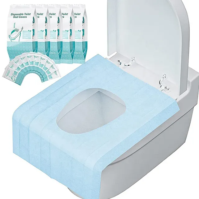 10 * housses de siège de toilette jetables pour les… – vue 3