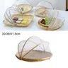 Panier bambou tressé pliable couvercle moustiquaire… – vue 5