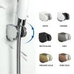 Accessoires de salle de bain ABS support de douche à main réglable support mural Chrome/or brossé/blanc/or Rose/gris/noir mat