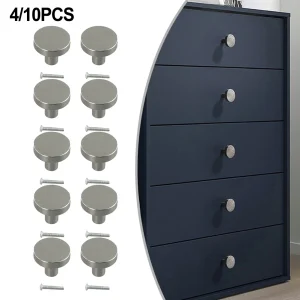 Boutons d’armoire, boutons de commode, poignée ronde à trou unique, quincaillerie de porte de placard de cuisine, 4/10 pièces Boutons d’armoire, boutons de commode, poignée ronde à trou unique, quincaillerie de porte de placard de cuisine, 4/10 pièces