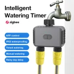 Minuterie d&rsquo;eau de jardin à 2 sorties, Bluetooth Zigbee, Programmable, tuyau de robinet, contrôleur d&rsquo;arrosage, minuterie d&rsquo;irrigation intelligente, Support Alexa