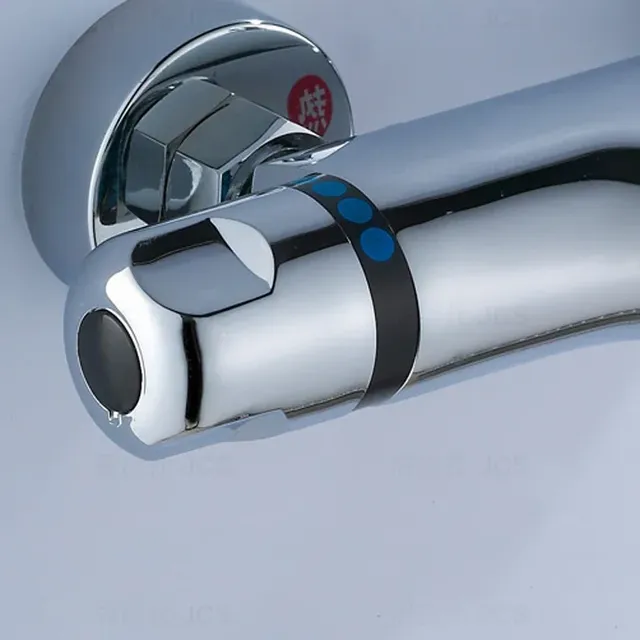 Mitigeur thermostatique mural baignoire douche chromé… – vue 4