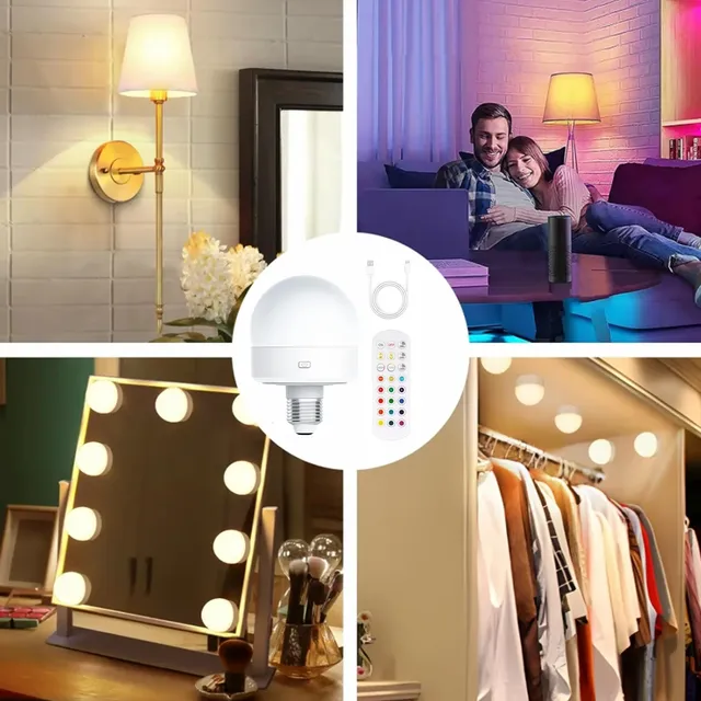 Ampoule LED rechargeable USB TypeC télécommande… – vue 6