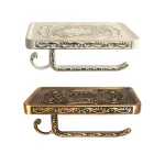 Porte-papier hygiénique blanc, support de rangement multifonctionnel pour salle de bain, porte-rouleau de papier sans poinçon, porte-papier Antique avec crochet