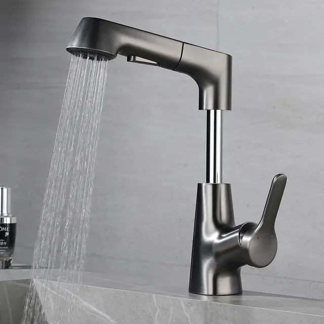 Mitigeur évier monocommande bec extractible inox brossé… – vue 2
