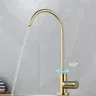 Robinet mitigeur cuisine inoxydable acier doré brossé… – vue 1