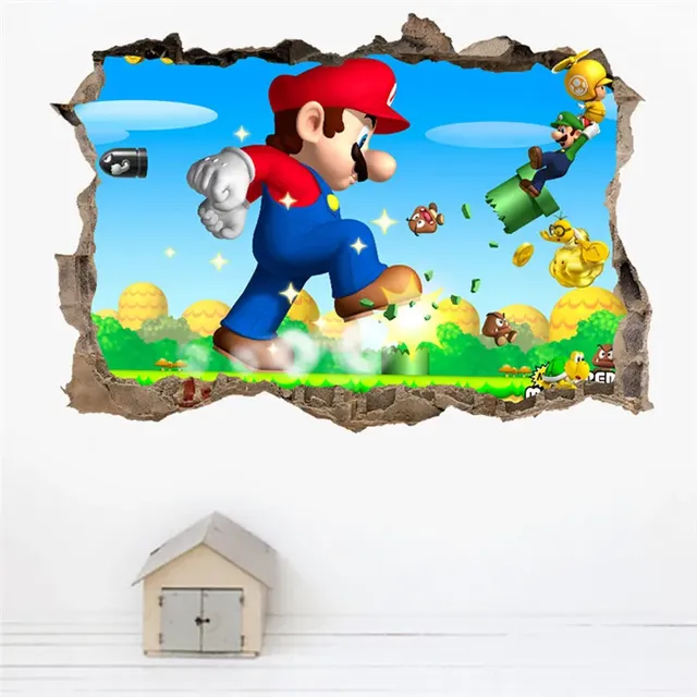 Autocollant mural de jeu de dessin animé 3D – vue 5