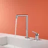 Robinet de salle de bains en laiton brossé doré – vue 4