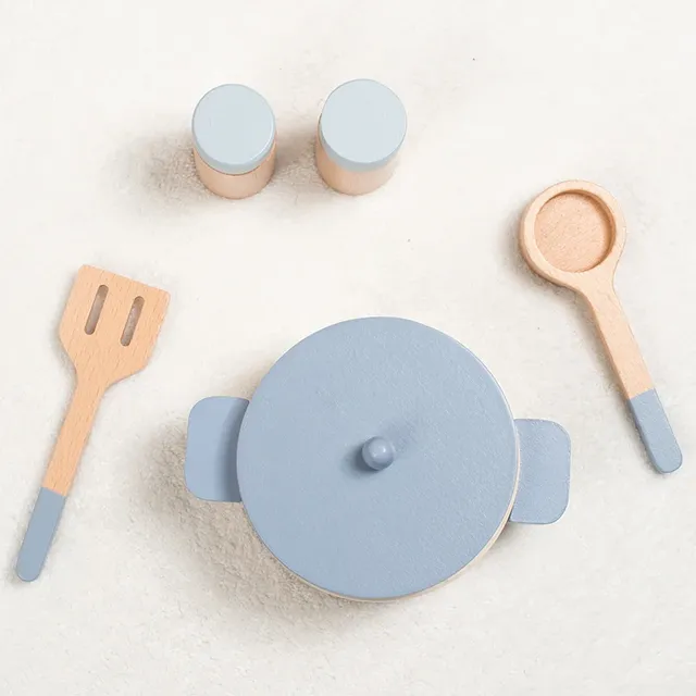 Jouets de cuisine de simulation en bois pour enfants – vue 3