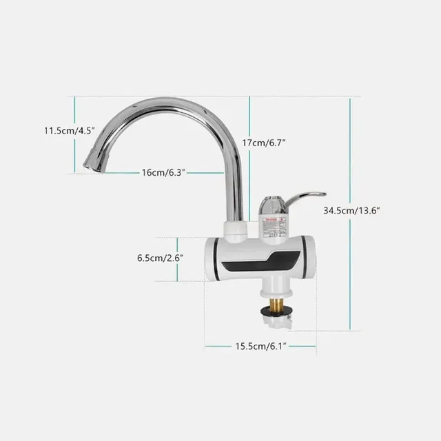 Robinet mitigeur électrique chaud-froid 3000W – vue 6