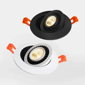 Spot lumineux LED encastrable avec technologie COB, rotatif à 360 °, éclairage d&rsquo;intérieur, luminaire de plafond, idéal pour un salon ou une chambre à coucher, 9/12/15/18/20/24W, ac 85 – 265V
