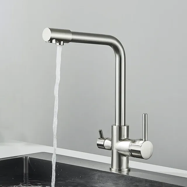 Mitigeur cuisine monotrou inoxydable brossé satiné bec… – vue 4