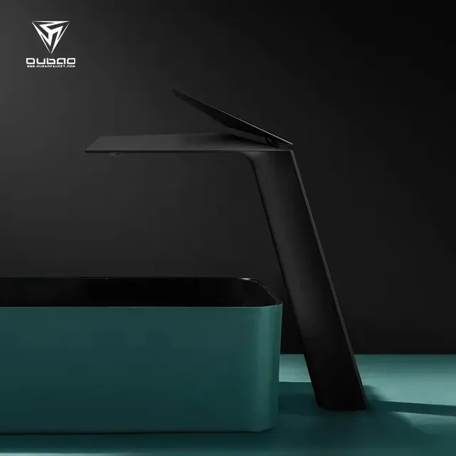 Robinet lavabo laiton massif brossé doré PVD monotrou… – vue 5