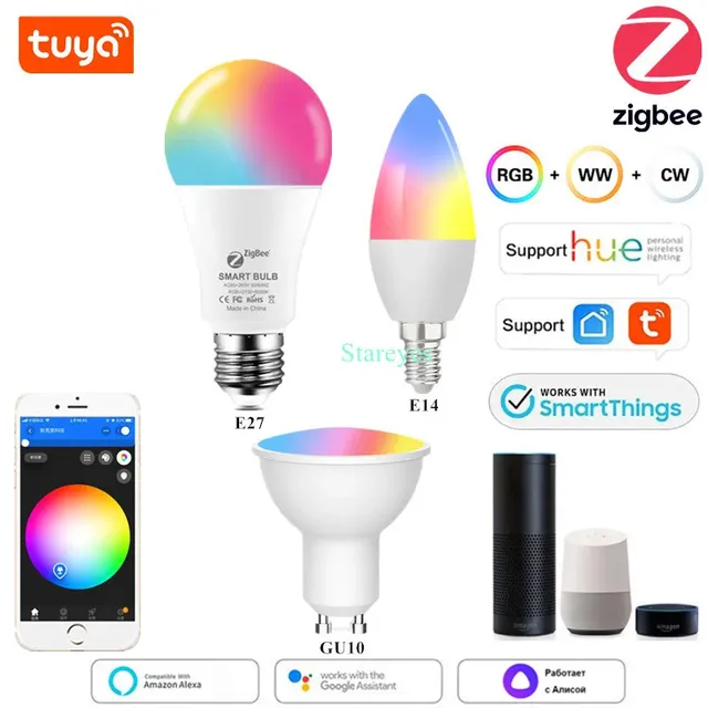 Tuya Smart WiFi Zigbee RGB CCT inda Ampoule LED – vue 3