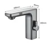 Robinet de lavabo à capteur intelligent gris pistolet – vue 2