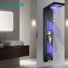 KEMAIDI – système de tour de panneau de douche en acier inoxydable, pomme de douche LED, robinet à 5 fonctions, système de Massage de la pluie avec Jets corporels, douche
