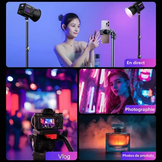 Lumière vidéo RGB Portable LED – vue 4