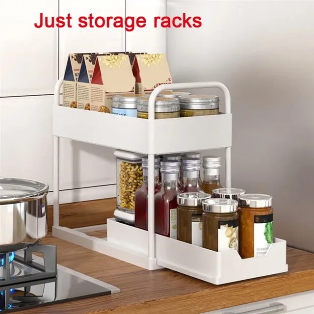 Organisateur cuisine deux niveaux coulissant rangement… – vue 2