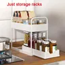 Organisateur cuisine deux niveaux coulissant rangement… – vue 2