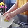Barrière anti éclaboussures évier silicone souple gris… – vue 5