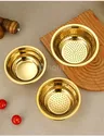 Panier de vidange rond doré en acier inoxydable – vue 3