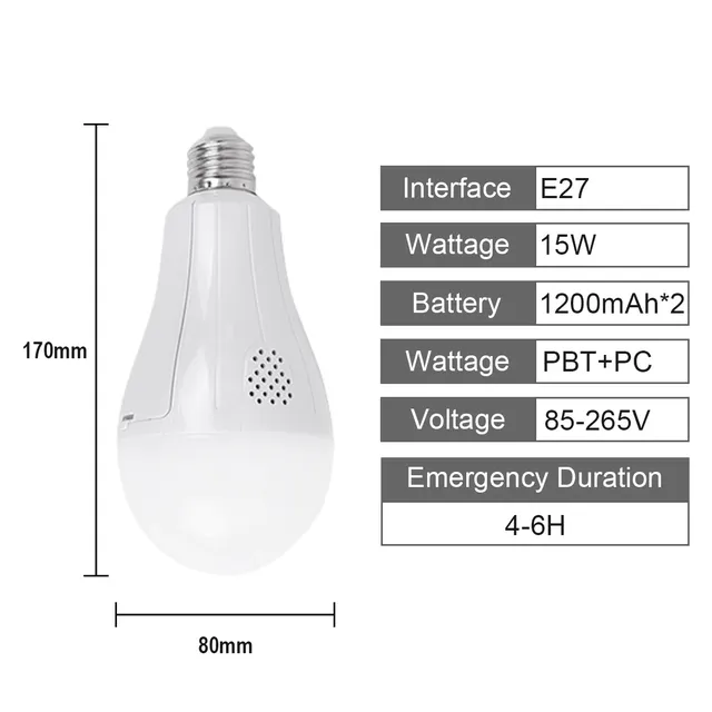 Ampoule d'urgence LED ultra lumineuse économie d'énergie… – vue 2