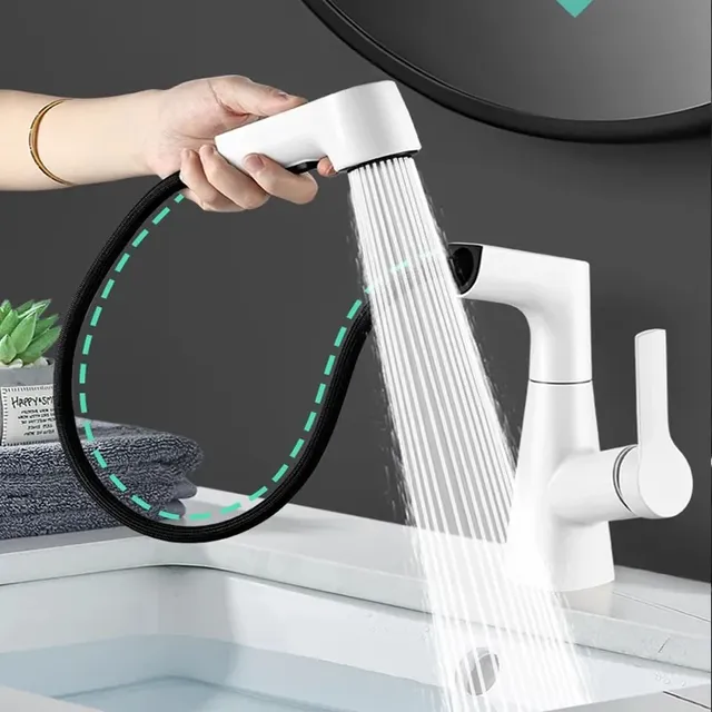 Robinet de lavabo de salle de bain extractible à double… – vue 2