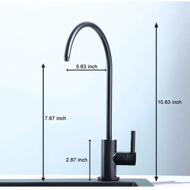 Robinet cuisine eau filtrée acier inoxydable noir mat… – vue 3