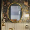Ellipse miroir rond salle de bain européen rétro mur… – vue 2