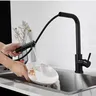 Robinet d'évier de cuisine extractible noir – vue 2