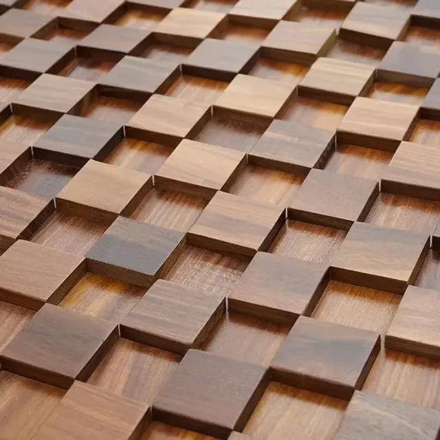 Panneau en bois hexagonal moderne – vue 2