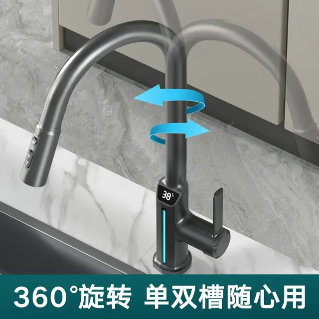 Becola robinet de lavabo extractible 40cm sortie d'eau à… – vue 7