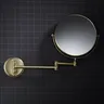 Miroir de salle de bain rond en or brossé – vue 3