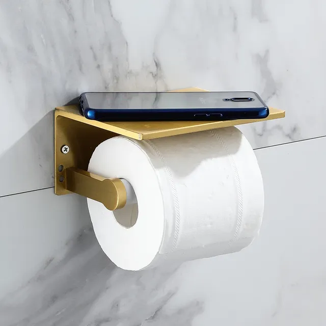 Porte papier toilette mural double tablette rangement… – vue 4