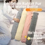 Bouteille d&rsquo;eau chaude Extra longue, amovible, Anti-brûlure, chauffe-taille rempli d&rsquo;eau, garde au chaud, chauffe-mains 2,3 l, automne et hiver