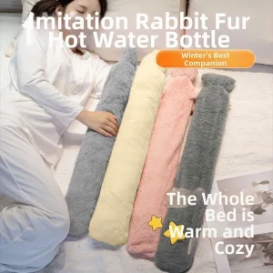 Bouteille d&rsquo;eau chaude Extra longue, amovible, Anti-brûlure, chauffe-taille rempli d&rsquo;eau, garde au chaud, chauffe-mains 2,3 l, automne et hiver