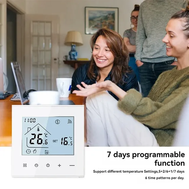 VELIF-Tuya Thermostat de sol chaud 16A Wifi intelligent…