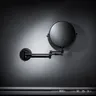 Miroir de salle de bain rond en or brossé – vue 4