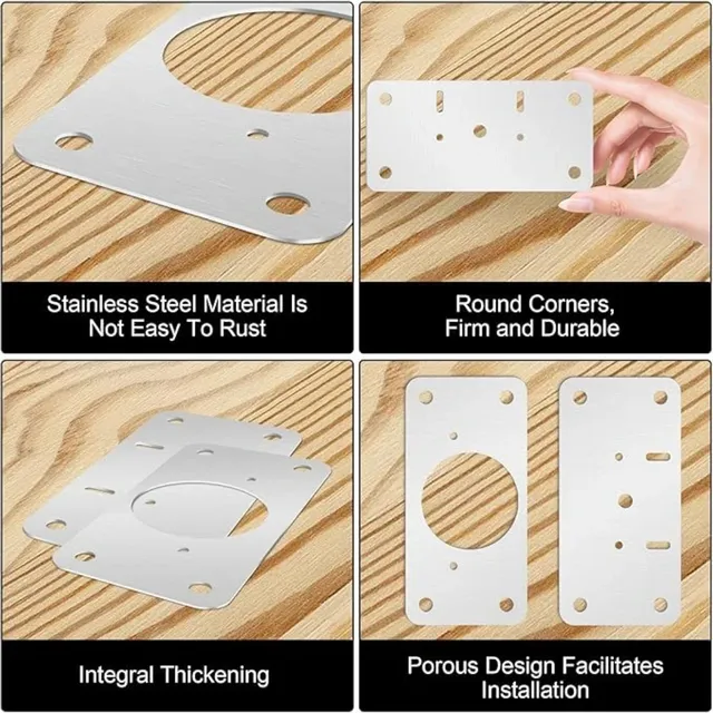 Kit de plaques de réparation de charnière d'armoire – vue 2