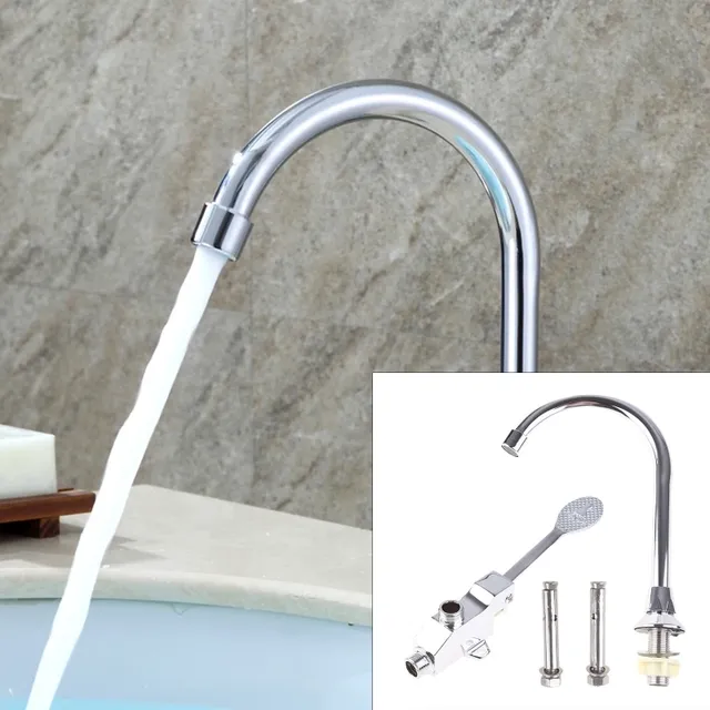 Robinet eau froide col cygne bec haut chromé finition… – vue 3