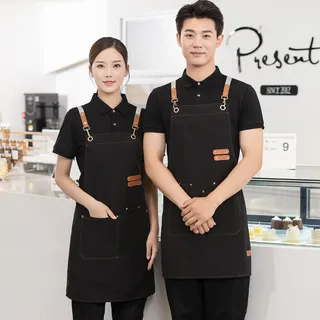 Tablier de cuisine imperméable pour femmes/hommes avec poches travail…