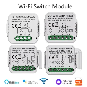 Le module de commutation intelligent Tuya Wifi prend en charge le contrôle bidirectionnel, le contrôle de la vie intelligent bricolage disjoncteur de lumière 100-240 V fonctionne avec Alexa Google Home Le module de commutation intelligent Tuya Wifi prend en charge le contrôle bidirectionnel, le contrôle de la vie intelligent bricolage disjoncteur de lumière 100-240 V fonctionne avec Alexa Google Home